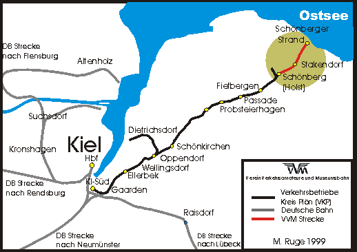 Kicken Sie entlag der Strecke